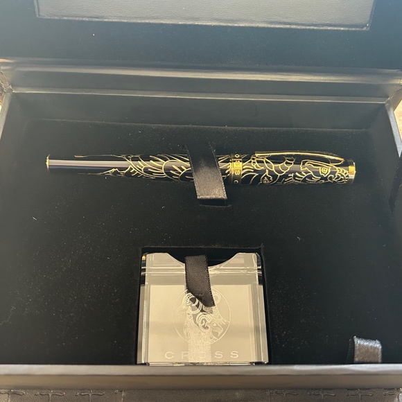 NIB Cross Sauvage 2015 Year Of The Goat Moonlit Black Lacquer Ballpoint Pen - Picture 2 of 12